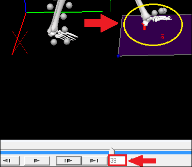 Here you can see that a right heel strike occurs at frame 39 so this is the frame we want to add the event RHS at