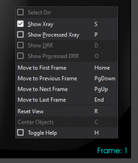 Context menu for 2D view