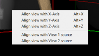 Context menu for 3D view